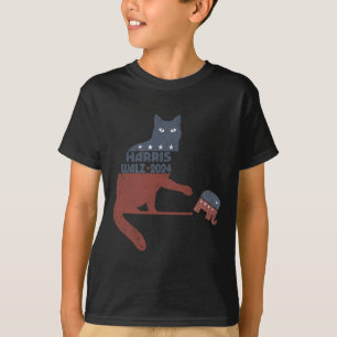 T-shirt Harris Waltz 2024 Vp Président Élection Drôle Chat
