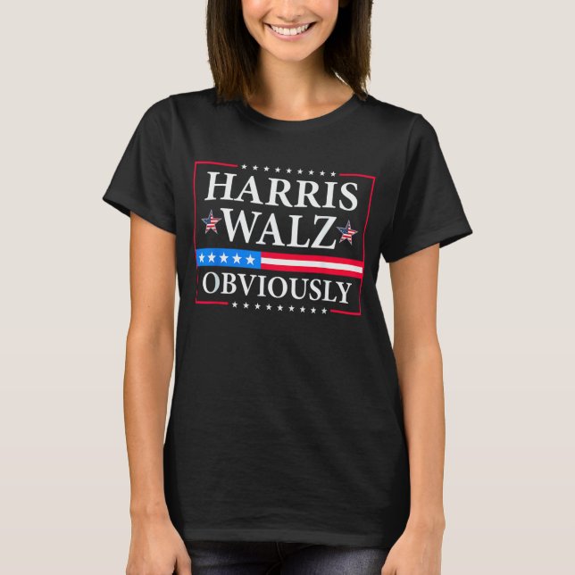 T-shirt Harris Walz 2024 Évidemment | Tim Walz (Devant)