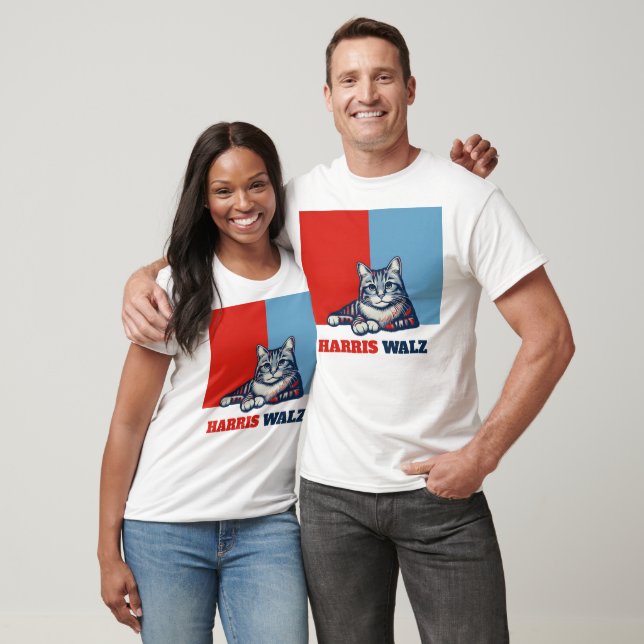 T-shirt Harris Walz 2024 Manifestement Chat (Unisexe)
