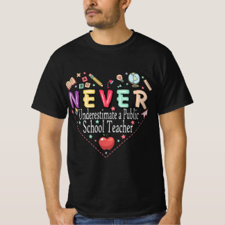T-shirt Harris Walz 2024 Never Underestimate a Public Scho