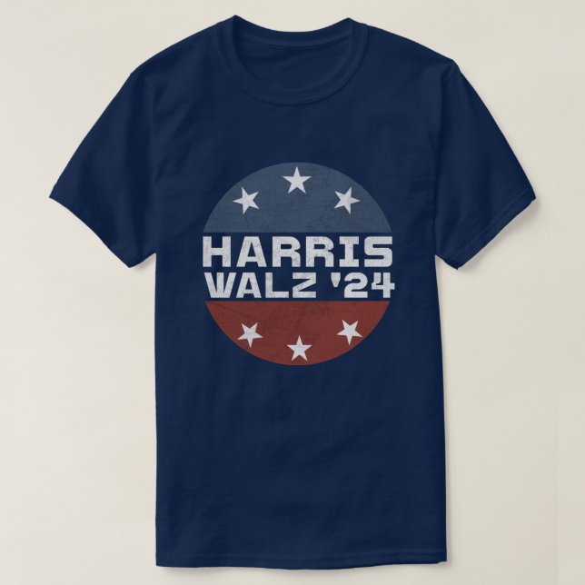 T-shirt Harris Walz 2024 Rainbow LGBTQ Pride drapeau (Design devant)
