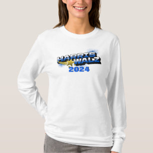 T-shirt Harris & Walz Gold Star Long Sleft