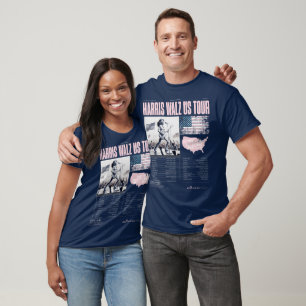T-shirt Harris Walz US Tour Kamala remporte l'investiture