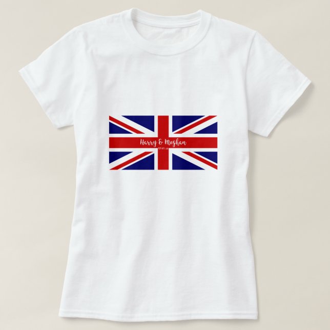 T-shirt Harry & Meghan | Commémoration royale des Mariages (Design devant)