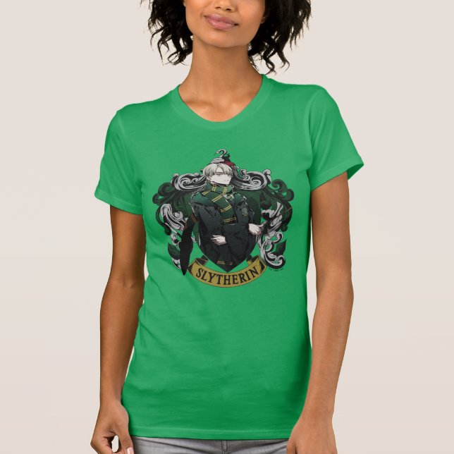 T-shirt HARRY POTTER™ | Anime Draco Malfoy House Crest (Devant)