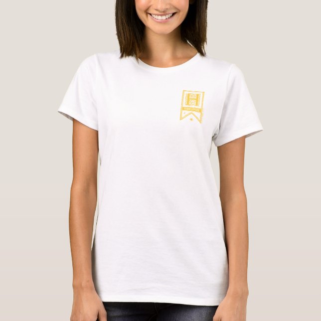 T-shirt Harry Potter | Bannière Monogramme Hufflepuff (Devant)