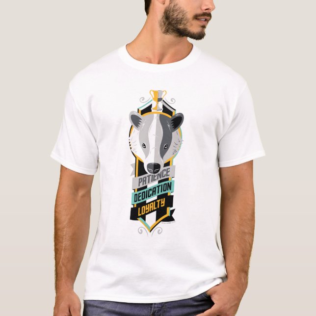 T-shirt Harry Potter | Blason des qualités de la maison PO (Devant)