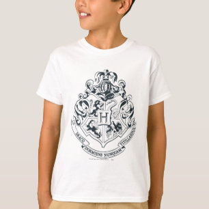 T-shirt Harry Potter Cimier de Poudlard - noir et blanc