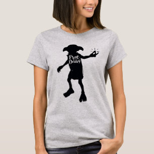 T-shirt Harry Potter   "Free Dobby" Silhouette Typographie
