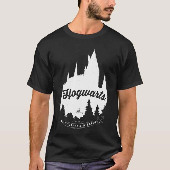 T-shirt Harry Potter | HOGWARTS™ Castle Typographie (Devant)