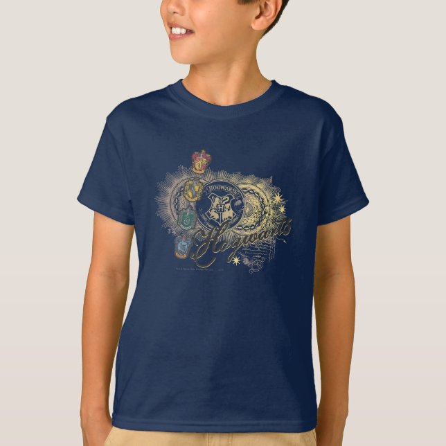 T-shirt Harry Potter| Maisons de Hogwares - Couleur complè (Devant)