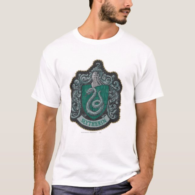 T-shirt Harry Potter | Retro Mighty Slytherin Crest (Devant)