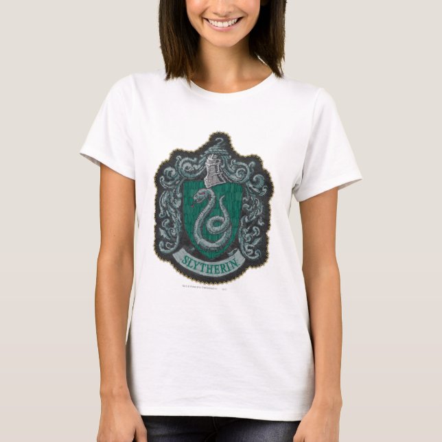 T-shirt Harry Potter| Retro Mighty Slytherin Crest (Devant)