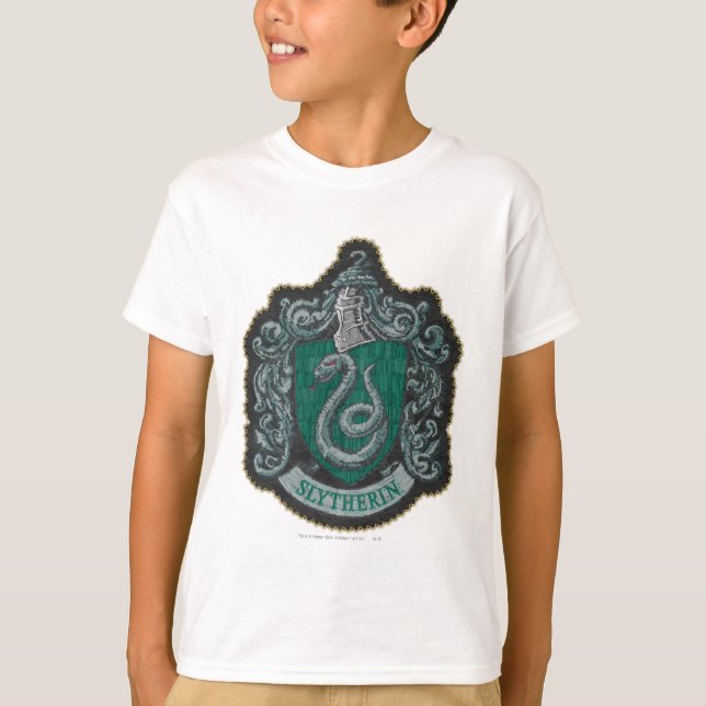 T-shirt Harry Potter | Retro Mighty Slytherin Crest (Devant)
