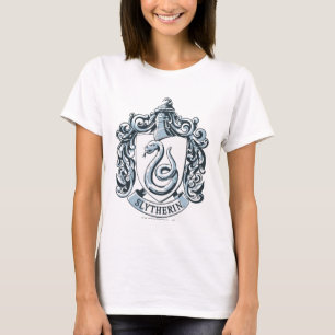 T-shirt Harry Potter   Slytherin Crest - Bleu glacé