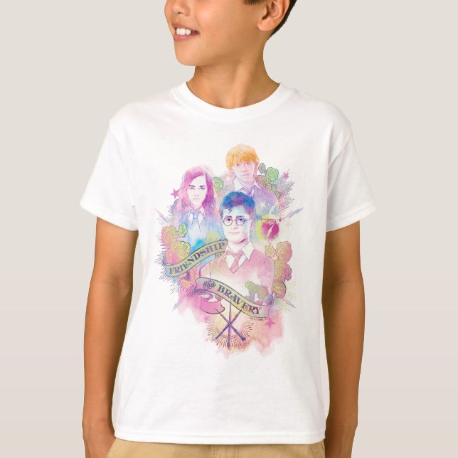 T-shirt Harry Potter Spell | Harry, Hermione et Ron Waterc (Devant)