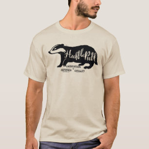 T-shirt Harry Potter   Typographie de silhouette HUFLEPUFF