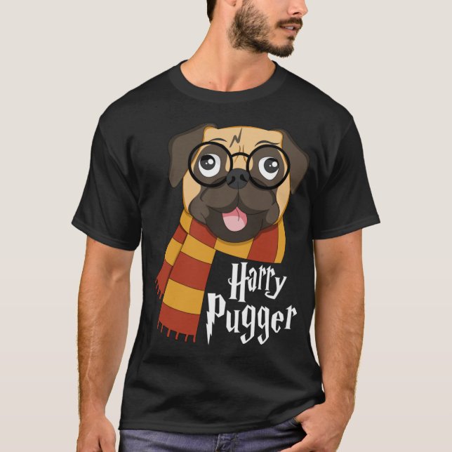 T-shirt Harry Pugger Funny Propriétaire de Carlin Assistan (Devant)