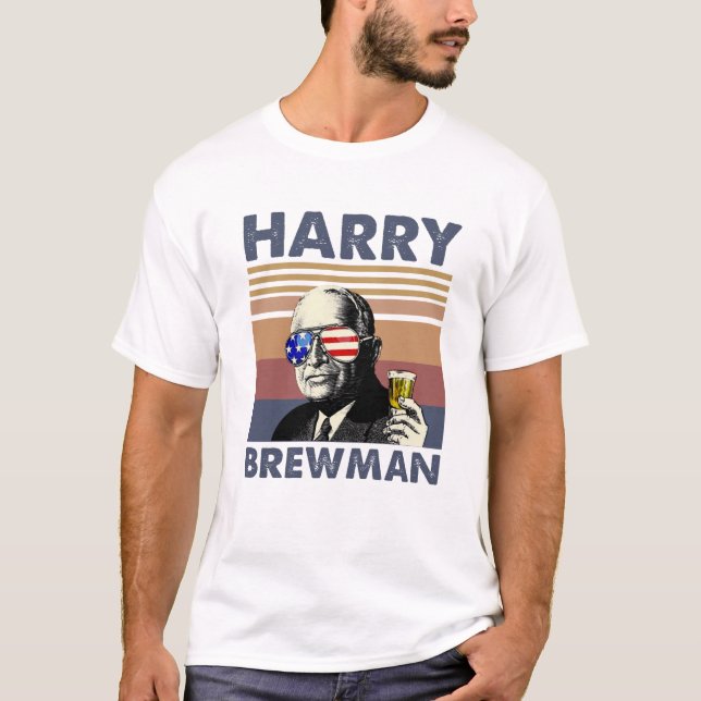 T-shirt Harry S. Truman Harry Brewman Beer Boire (Devant)