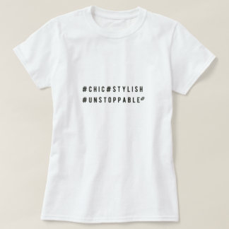 T-shirt Hashtag chic et élégant