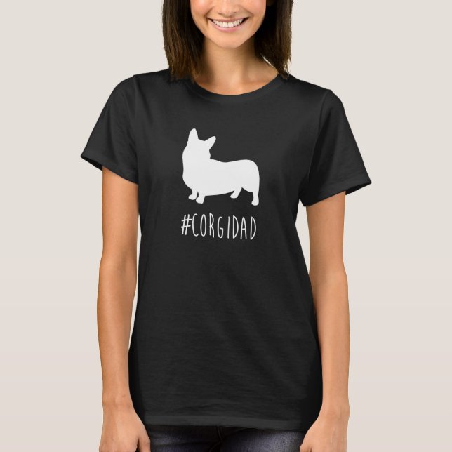 T-shirt Hashtag Corgi Dad (Devant)