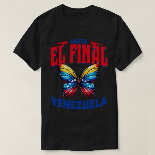T-shirt Hasta El Final Venezolano Libre Lat (Design devant)