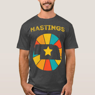 T-shirt Hastings Nebraska Vintage Souvenir déshabillé 1
