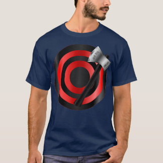 T-shirt Hatchet à lancer en argent Noir sur Targ à lancer 