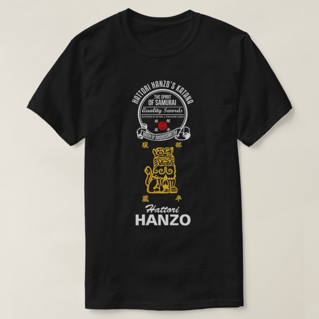 T-shirt Hattori Hanzo Samurai Ninja Katana Maker Japonais (Design devant)