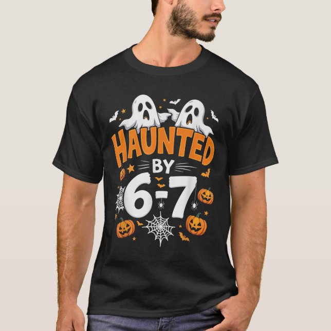 T-shirt Haunted By 67 Funny Pumpkin And Ghost Halloween Co (Devant)