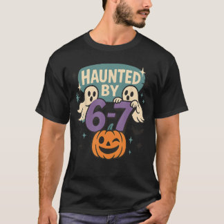 T-shirt Haunted by 67 Retro Halloween 67 Ghost Pumpkin Fun