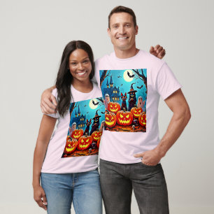 T-shirt Haunted Halloween conception de nuit