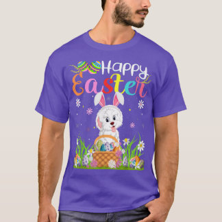T-shirt Havanese Dog Bunny Egg Hunting Funny Havanese Happ