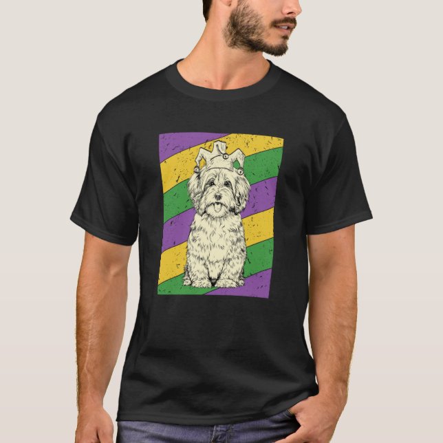 T-shirt Havanese Jester Mardi Gras Dog Mom or Dad (Devant)