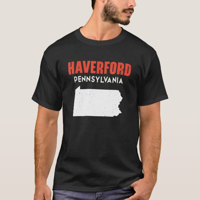 T-shirt Haverford Pennsylvania USA State America Travel (Devant)
