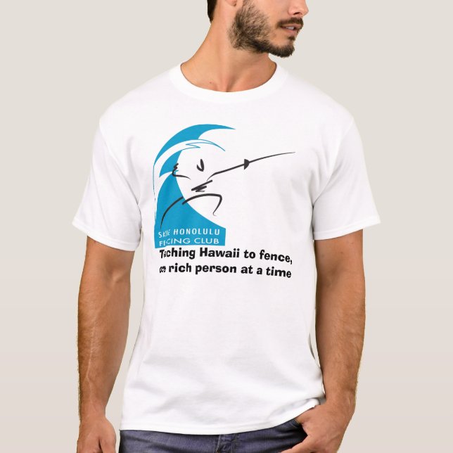 T-shirt Hawaï de enseignement à clôturer, une personne (Devant)