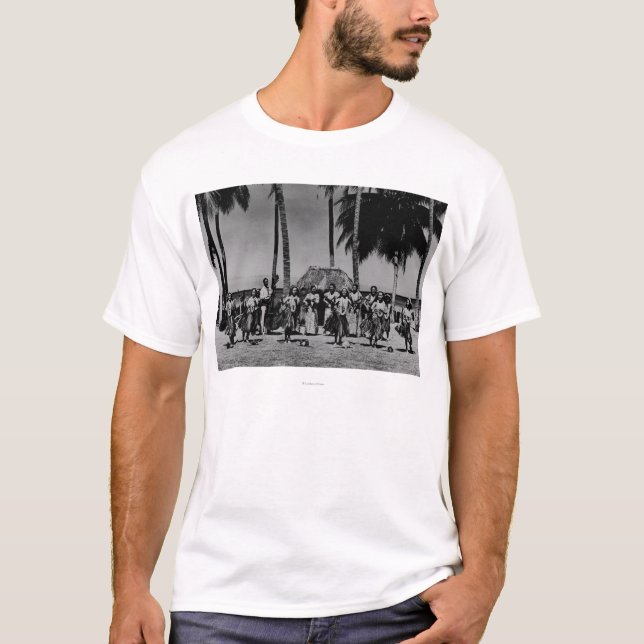 T-shirt Hawaï - ligne de la danse de filles de danse (Devant)