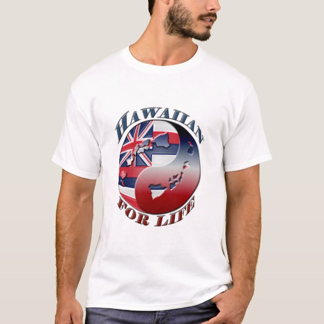 T-shirt Hawaïen pendant la vie - customisée (Devant)