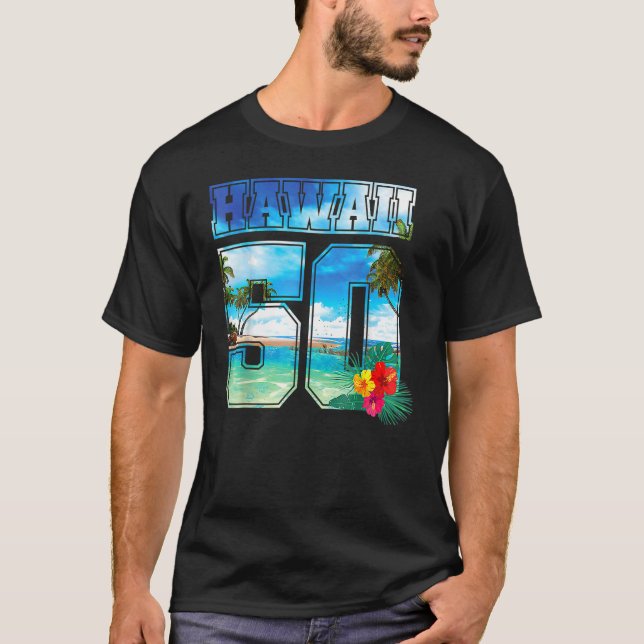 T-shirt Hawaii 50e État Hawaii (Devant)
