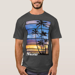 T-shirt Hawaii Beach Hawaii Sunset Retro Island Photo Pa