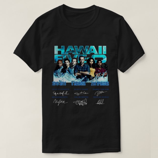 T-shirt Hawaii Five-0 2010-2019 9 Saisons 218 épisodes Sig (Design devant)