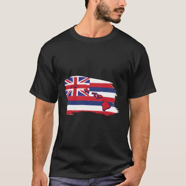 T-shirt Hawaii Hawaiian Flag Beach Aloha Vacances d'été (Devant)