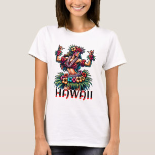 T-shirt Hawaii Hawaiian Hula Dancer