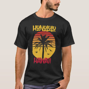 T-shirt Hawaii Honolulu Palmiers Ocean Surf