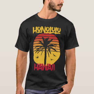 T-shirt Hawaii Honolulu Palmiers Ocean Surf
