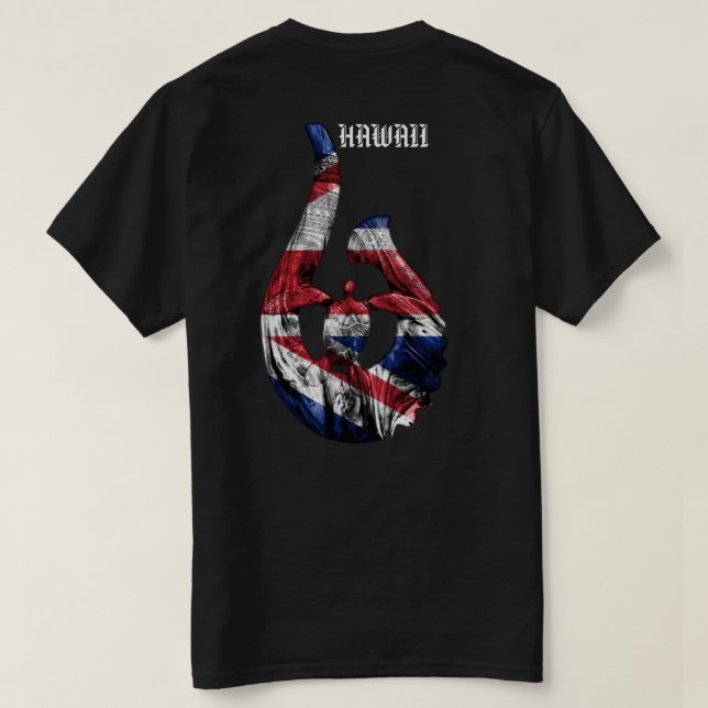 T-shirt Hawaii Honu Tribal Hook HIFlag (Design dos)