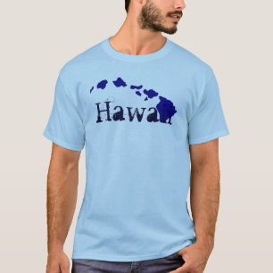 T-shirt Hawaii îles bleu thème gars tee