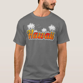 T-shirt Hawaii Palm Tree Aloha Beach Ocean Island Voyageur