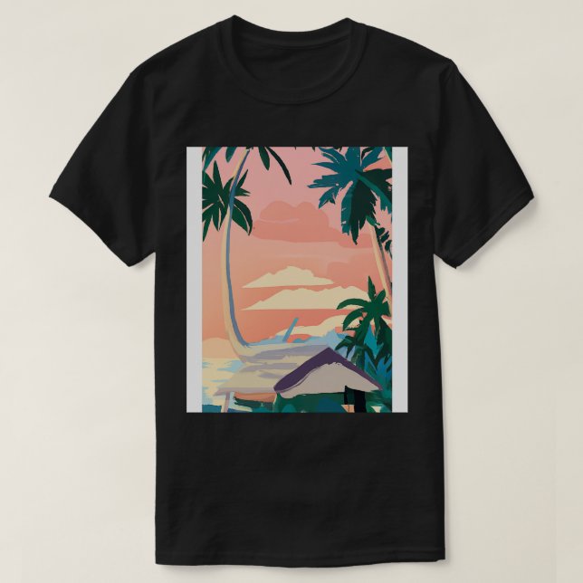 T-shirt Hawaii Peinture 1 (Design devant)