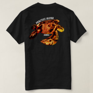 T-shirt Hawaii Practice Aloha - Tribal Honu Lava